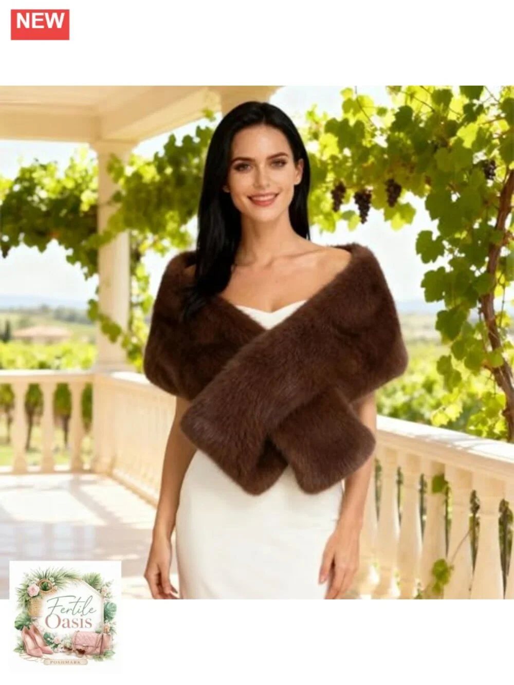Faux Fur Collar Scarf Wrap Shawl Winter Warm Stole Neck Warmer